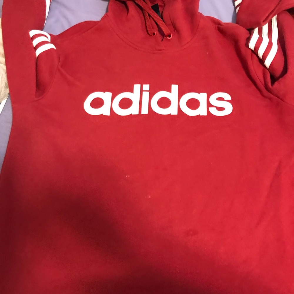 A adidas red long sleeve hoodie/Jacket